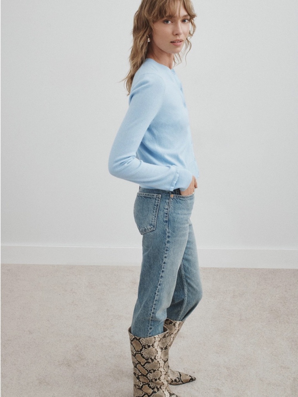 Sandro Light Blue Knit Cardigan - Picture 3 of 9